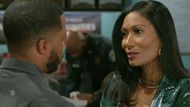 Beyond the Gates: JAcob has questions for Leslie | Image: CBS